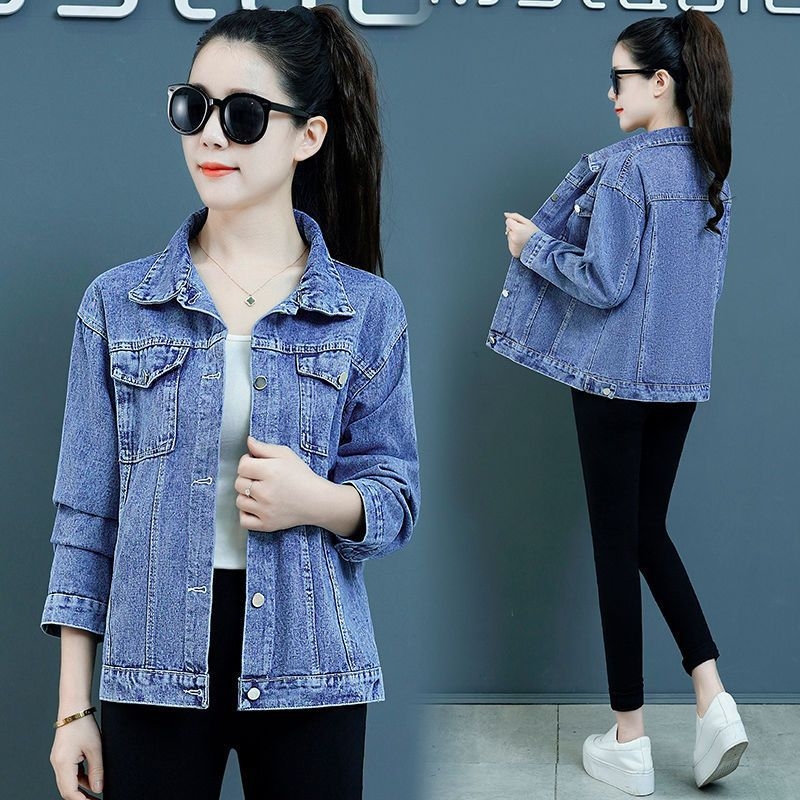 Farmerdzseki, női divatos tavaszi és őszi 2025-ös kollekció, új, sokoldalú farmerruházat, karcsúsított felsőrész, női rövid fazon