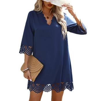 Amazon Külkereskedelmi Női Ruházat Határokon Átnyúló Európai és Amerikai Stílusú Ruha 2025 Tavaszi és Nyári Új Ünnepi Égett Virágos Félujjú A-vonalú Szoknya