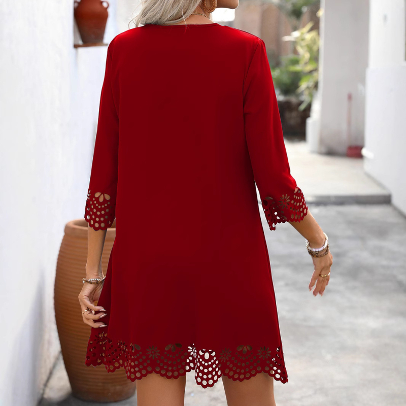 Amazon Külkereskedelmi Női Ruházat Határokon Átnyúló Európai és Amerikai Stílusú Ruha 2025 Tavaszi és Nyári Új Ünnepi Égett Virágos Félujjú A-vonalú Szoknya