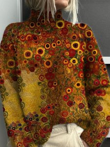 Független állomás új, magas gallérú pulóver, utánzat pulóver, 300g-os őszi-téli karácsonyi hosszú ujjú, hajtókás totem pulóver, mellények