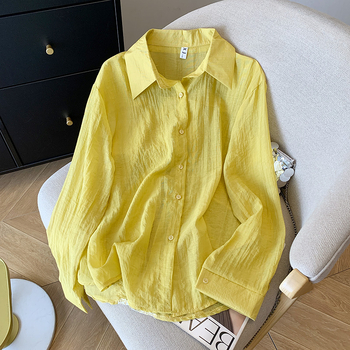 Női hasított napvédő ing, kék csipke masnival, nyári vékony külső, hosszú ujjú kardigán, tencel felső