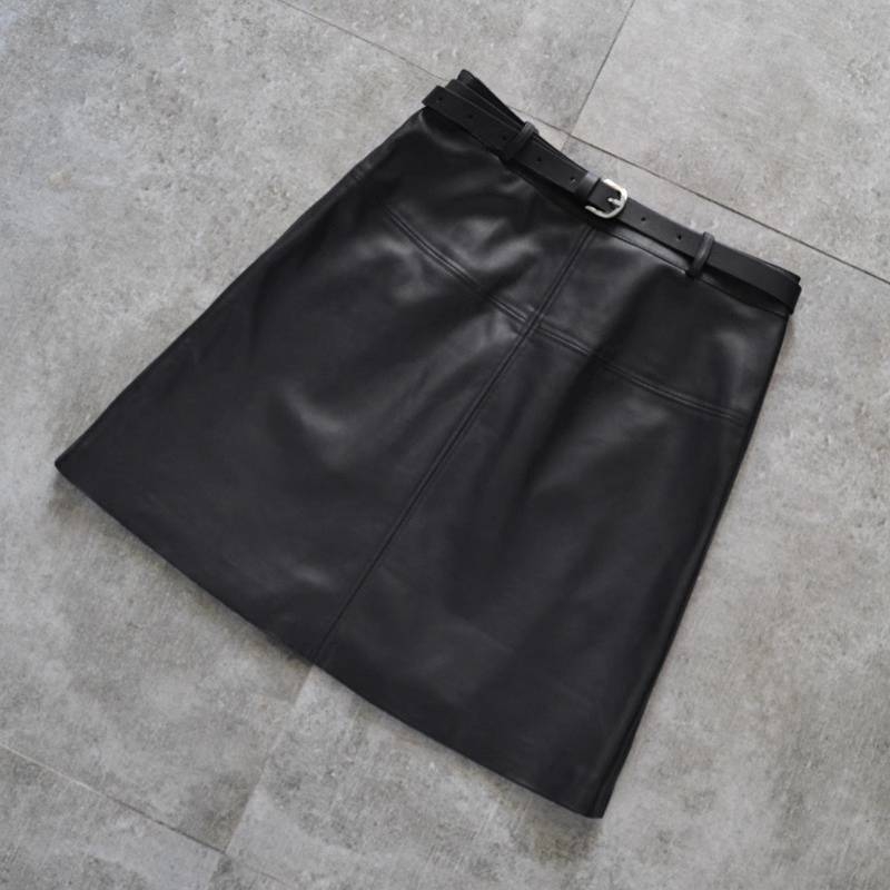 Moodne kõrge vöökohaga salendav nahast seelik, seelik puusaseelik, seelik 2025. aasta kevad-varakevadine uus naiste jokkerseelik