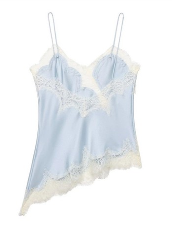 Καλοκαιρινό, Νέο Γυναικείο Μπλούζα με Δαντέλα, Ασύμμετρο Στρίψιμο, Στυλ Καμιζόλας, Λεπτές Τιράντες 5919105 5919205