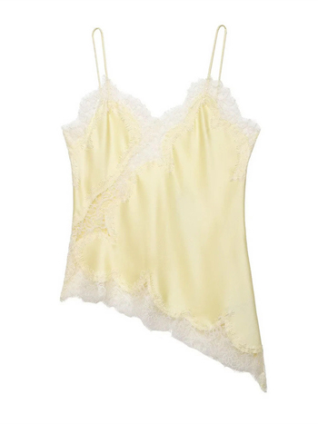 Καλοκαιρινό, Νέο Γυναικείο Μπλούζα με Δαντέλα, Ασύμμετρο Στρίψιμο, Στυλ Καμιζόλας, Λεπτές Τιράντες 5919105 5919205