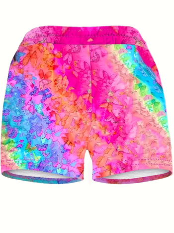 2025-ös, határokon átnyúló, új európai és amerikai, élénk színű batikolt mintás női rugalmas rövidnadrág, lezser rövidnadrág