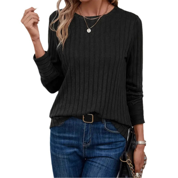 σε απόθεμα Amazon TEMU Διασυνοριακό γυναικείο φθινοπωρινό και χειμερινό μπλουζάκι νέας μόδας για το φθινόπωρο και τον χειμώνα, με ζεστό τελείωμα