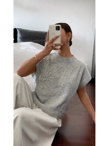 2025-ben raktáron Európában és az Egyesült Államokban, határokon átnyúló női ruházat Amazon nyári új, egyszínű, dombornyomott kötött pulóver, hétköznapi ingázó kabát