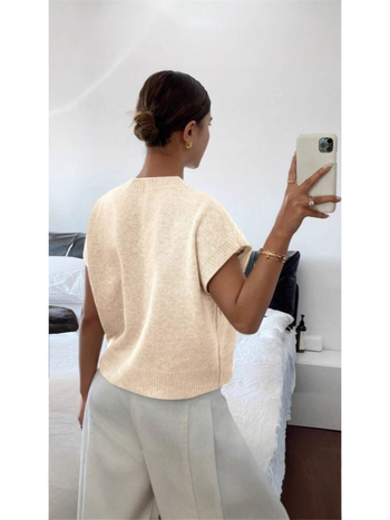 2025-ben raktáron Európában és az Egyesült Államokban, határokon átnyúló női ruházat Amazon nyári új, egyszínű, dombornyomott kötött pulóver, hétköznapi ingázó kabát