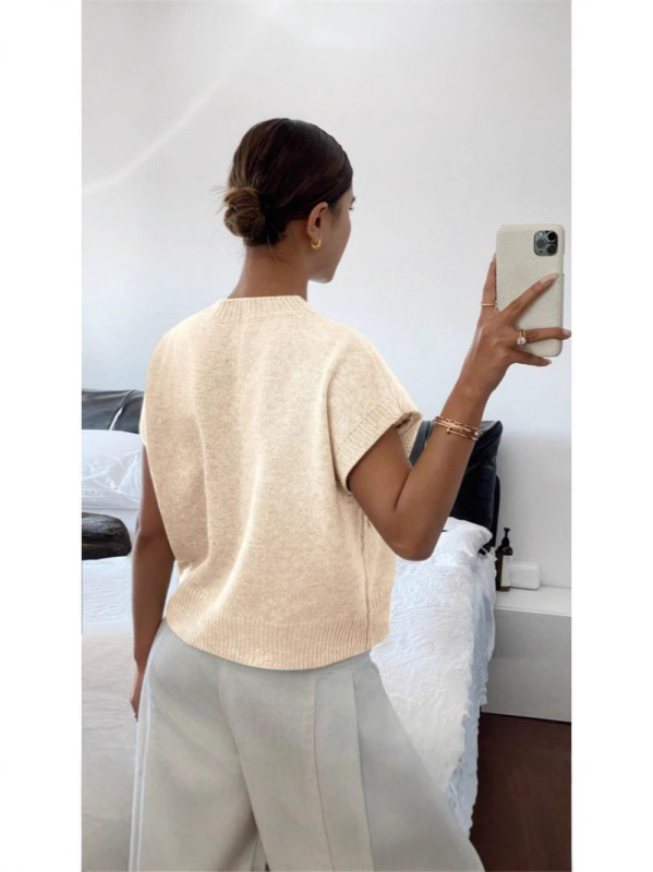 2025-ben raktáron Európában és az Egyesült Államokban, határokon átnyúló női ruházat Amazon nyári új, egyszínű, dombornyomott kötött pulóver, hétköznapi ingázó kabát