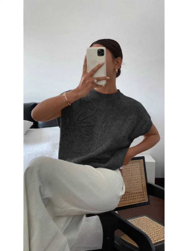 2025-ben raktáron Európában és az Egyesült Államokban, határokon átnyúló női ruházat Amazon nyári új, egyszínű, dombornyomott kötött pulóver, hétköznapi ingázó kabát