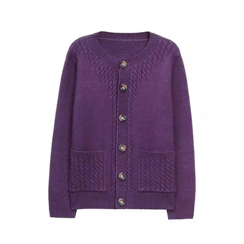 Υψηλής ποιότητας χαλαρή μπλούζα άνοιξη και φθινόπωρο νέο στυλ δυτικού στυλ στρογγυλή λαιμόκοψη all-match twist μικρό σακάκι πουλόβερ πλεκτό ζακέτα για γυναίκες