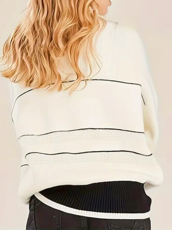 Europietiškas ir amerikietiškas „Amazon AliExpress“ rudens ir žiemos korėjietiškas mados viršutinis moteriškas megztinis ilgomis rankovėmis. Moteriškas megztinis su dideliais dydžiais.