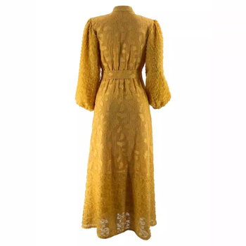 M2710 Határokon átnyúló Amazon új női közel-keleti egyszínű hosszú köntös divatos elegáns muszlim ruha