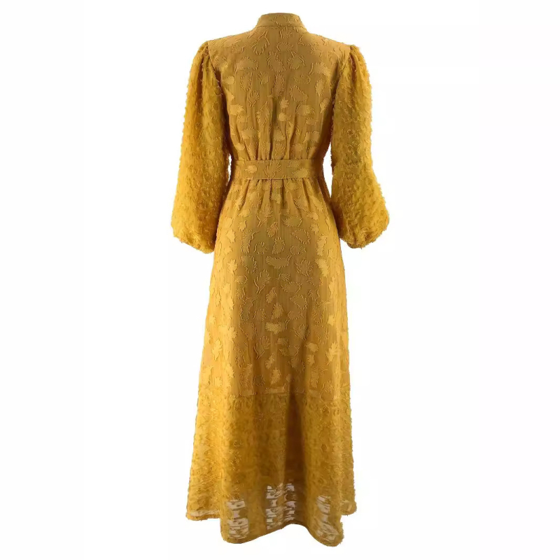 M2710 Határokon átnyúló Amazon új női közel-keleti egyszínű hosszú köntös divatos elegáns muszlim ruha