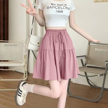 Фабрична директна доставка, висок рейтинг, 95% полиестерни влакна, панталони, пола, шорти, дамски летни панталони с висока талия и широки крачоли