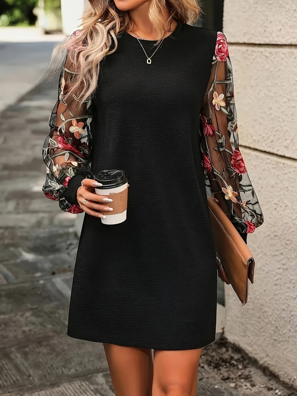 2025-ös, határokon átnyúló, új, európai és amerikai hímzett, virágmintás, elegáns, plus size ruha, határokon átnyúló dropshippinggel