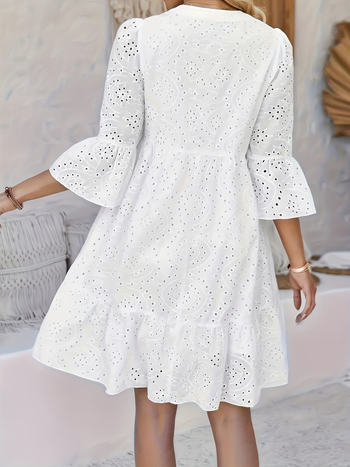 Directional Dp030580 Διασυνοριακό Καθαρό Χρώμα Γυναικείο Φόρεμα Άνοιξης και Καλοκαιριού, Εορταστικό Στυλ