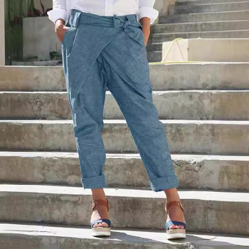 Панталони с панделка Independent Station 2024, горещи, стилни, за жени, Ebay, Aliexpress