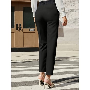 Cross-Border 2025 nyári hosszú, lezser női öltönynadrág, egyenes, rövidített, karcsúsított cigarettanadrág