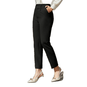 Cross-Border 2025 nyári hosszú, lezser női öltönynadrág, egyenes, rövidített, karcsúsított cigarettanadrág