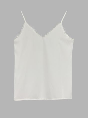 Ευρωπαϊκό και Αμερικανικό Φανελάκι με Εξωτερική Φόρμα, Γυναικείο Καλοκαιρινό Φανελάκι με Βλεφαρίδες και Δαντέλα, V-Neck, Χαλαρό Μπλούζα με Βάση Φόρμας