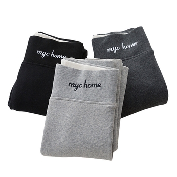 Őszi és téli bársony leggings női szűk leggings szürke menetes karcsúsító bárány bársony bélelt meleg pamut nadrág 9087