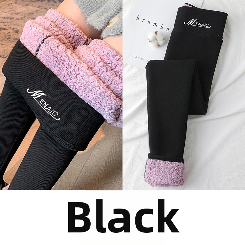 Őszi és téli bársony leggings női szűk leggings szürke menetes karcsúsító bárány bársony bélelt meleg pamut nadrág 9087