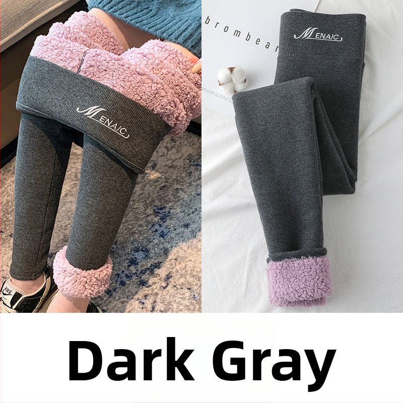 Őszi és téli bársony leggings női szűk leggings szürke menetes karcsúsító bárány bársony bélelt meleg pamut nadrág 9087