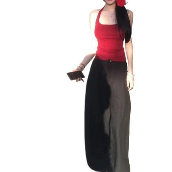 Дамски летен топ с тиранти и червена яка Pure Lust Hot Girl