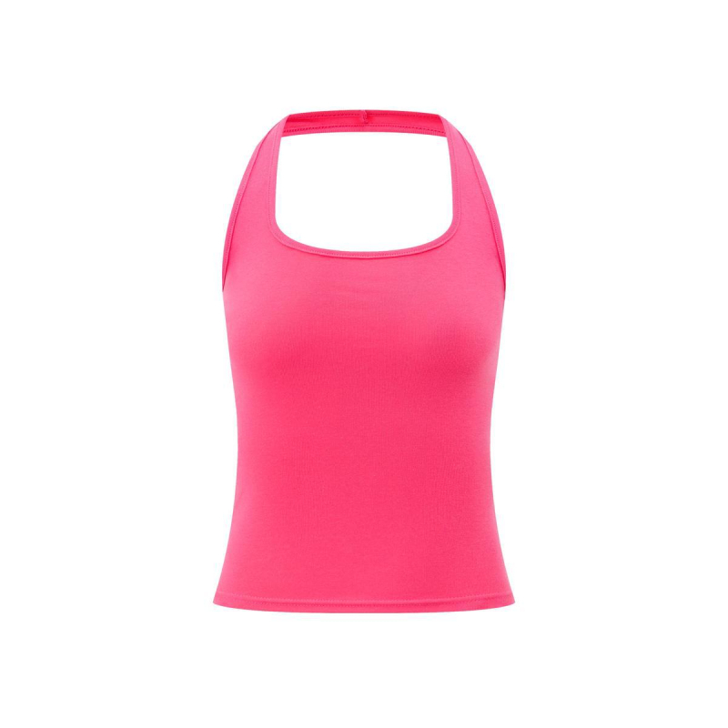 Pure Lust Hot Girl piros halterneck mellény női nyári karcsúsító, rövid U-nyakú felső