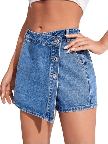 Európai és amerikai határokon átnyúló Amazon Ebay személyre szabott utcai divat hasított női hálós farmer rövid szoknyák