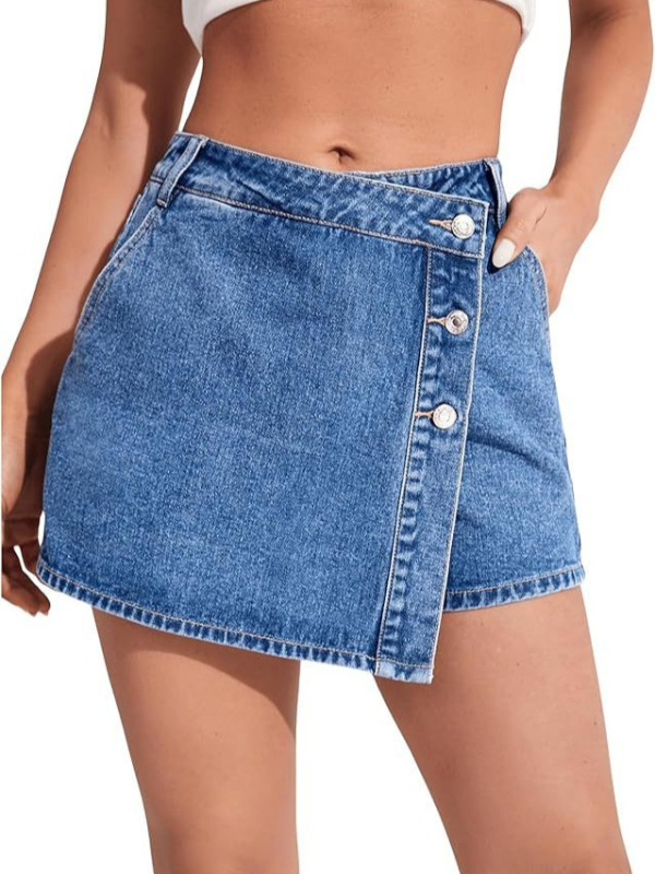 Európai és amerikai határokon átnyúló Amazon Ebay személyre szabott utcai divat hasított női hálós farmer rövid szoknyák