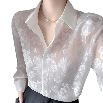 Az év legdögösebb női napvédő ing, 2025 kora tavaszi ing, egyedi, gyönyörű és szuperszép dizájnú francia felső