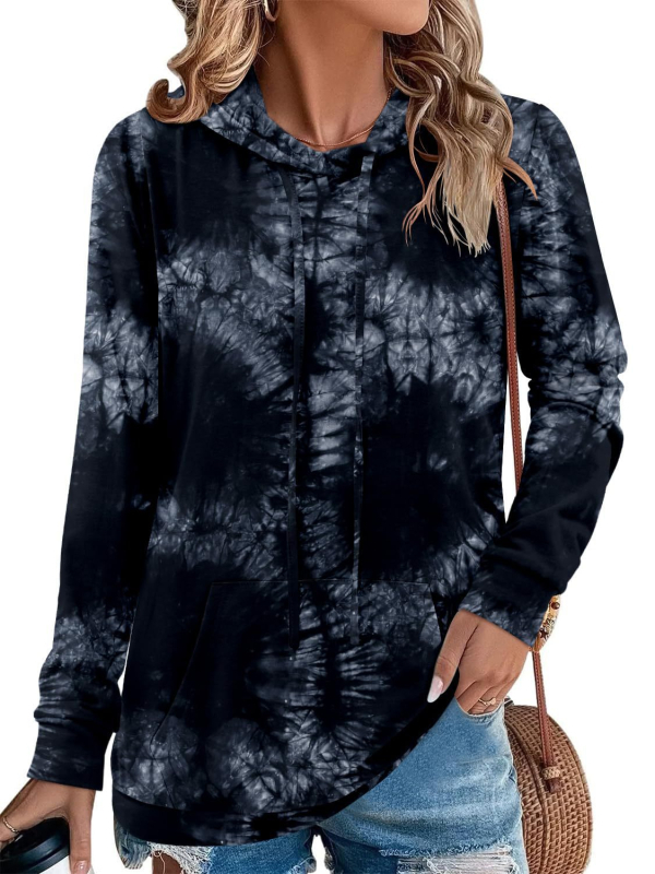 AliExpress Amazon külkereskedelmi határokon átnyúló 2025 új lezser színátmenetes női kapucnis pulóver WH1