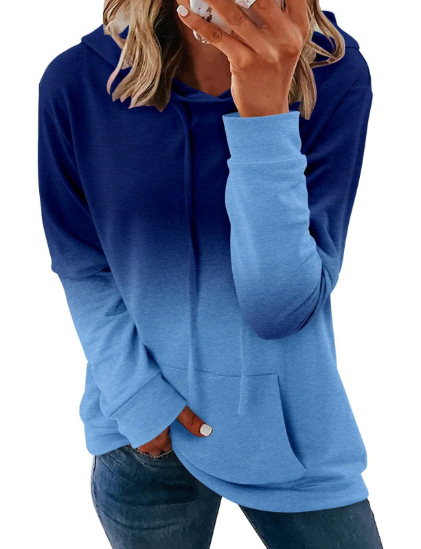 AliExpress Amazon külkereskedelmi határokon átnyúló 2025 új lezser színátmenetes női kapucnis pulóver WH1