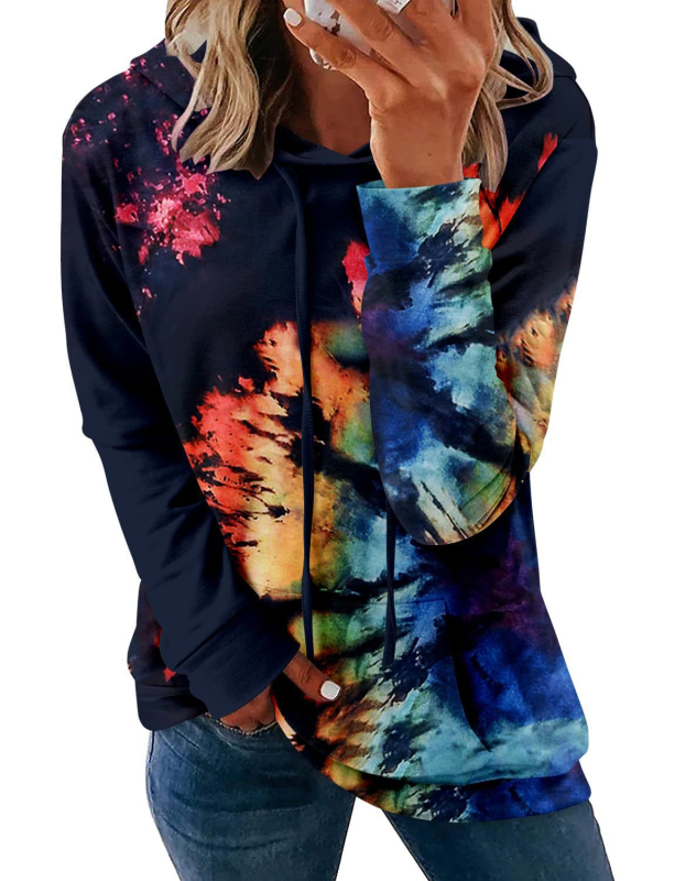 AliExpress Amazon külkereskedelmi határokon átnyúló 2025 új lezser színátmenetes női kapucnis pulóver WH1