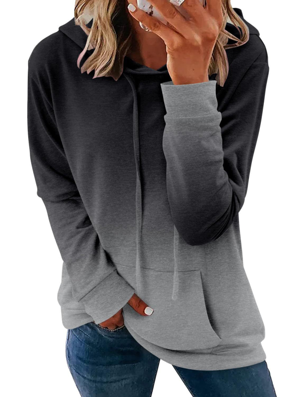 AliExpress Amazon külkereskedelmi határokon átnyúló 2025 új lezser színátmenetes női kapucnis pulóver WH1