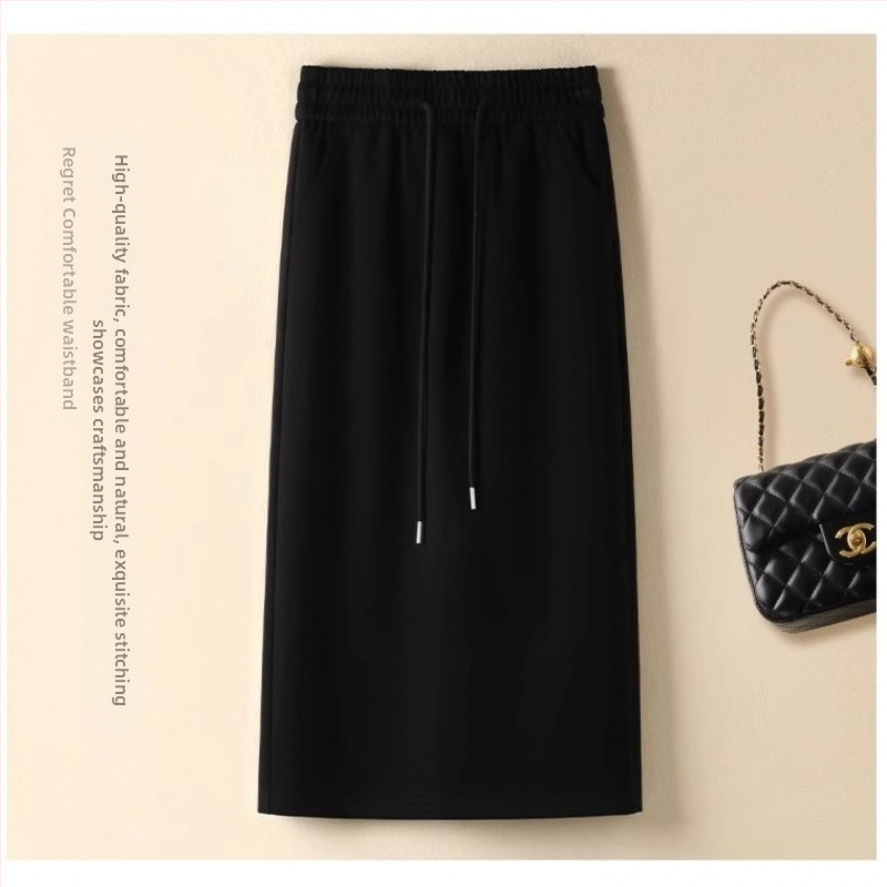 2025-ös alkalmi egyenes szárú szoknya tavaszi női pulóver, rugalmas, új, magas derekú, karcsúsító, hasított, egylépcsős szoknya, karcsúsító