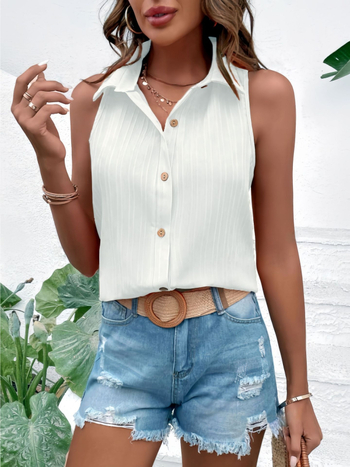 Új divatos egyszerű dizájnú hétköznapi elegáns, mindenhez illő, egyszínű mellény női ing divatos elegáns vékony