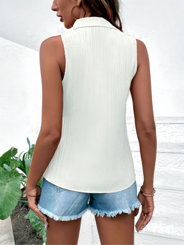 Új divatos egyszerű dizájnú hétköznapi elegáns, mindenhez illő, egyszínű mellény női ing divatos elegáns vékony