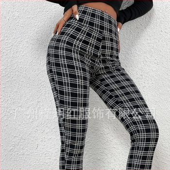 2024-es divatos felsőruházati leggings mintás női rugalmas, karcsúsító, bokáig érő nadrág