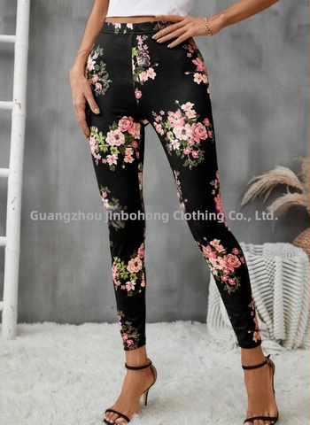 2024-es divatos felsőruházati leggings mintás női rugalmas, karcsúsító, bokáig érő nadrág