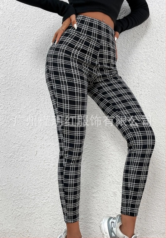 2024-es divatos felsőruházati leggings mintás női rugalmas, karcsúsító, bokáig érő nadrág