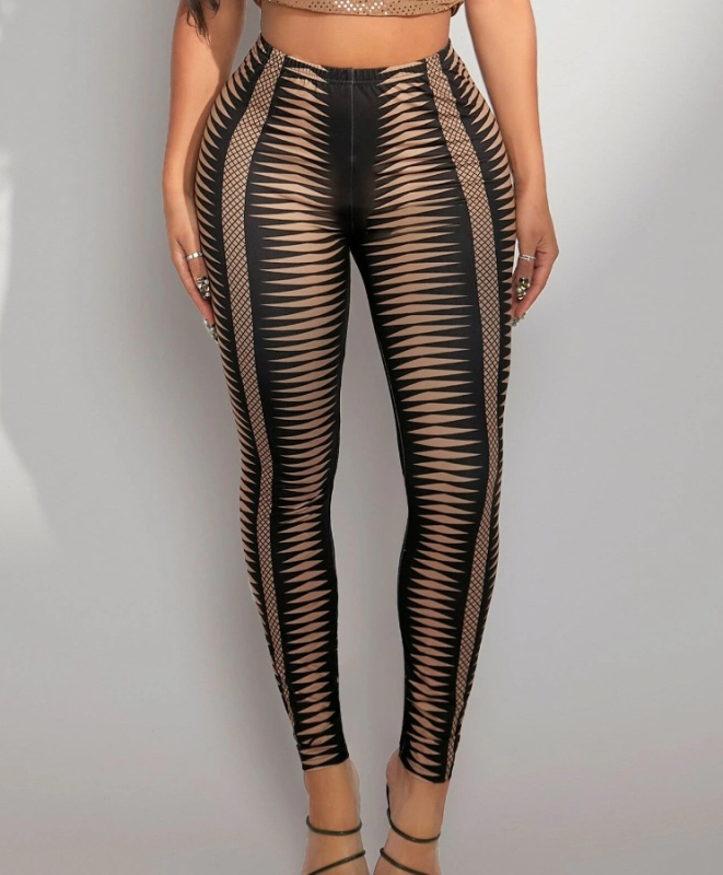 2024-es divatos felsőruházati leggings mintás női rugalmas, karcsúsító, bokáig érő nadrág