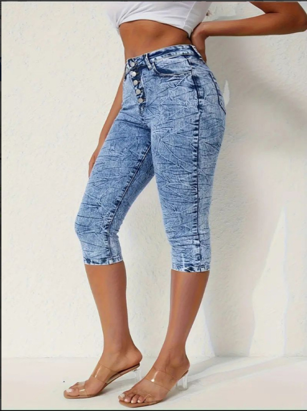 Határokon átnyúló Európa és az Egyesült Államok Amazon Denim nagy rugalmasságú, feszes, világos színű farmer, magas derekú, nyári dögös lány robbanások