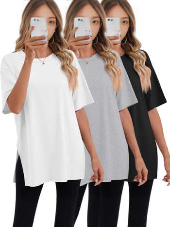 2025, νέο, άνετο, ευρωπαϊκά και αμερικανικά μπλουζάκια, με ανοιχτό τελείωμα και στρογγυλή λαιμόκοψη, για γυναίκες, άνοιξη και καλοκαίρι, σε διασυνοριακό στυλ.