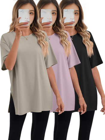 2025, νέο, άνετο, ευρωπαϊκά και αμερικανικά μπλουζάκια, με ανοιχτό τελείωμα και στρογγυλή λαιμόκοψη, για γυναίκες, άνοιξη και καλοκαίρι, σε διασυνοριακό στυλ.