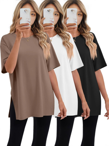 2025, νέο, άνετο, ευρωπαϊκά και αμερικανικά μπλουζάκια, με ανοιχτό τελείωμα και στρογγυλή λαιμόκοψη, για γυναίκες, άνοιξη και καλοκαίρι, σε διασυνοριακό στυλ.