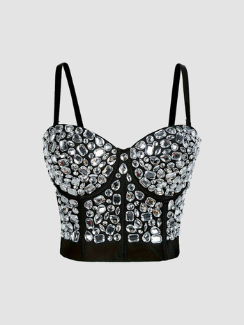 Luqiu Country Hot Girl Style Diamond Grudnjak Ženska gornja odjeća Kamisole Oblikujući Grudnjak za Riblju Kožu Zabava Lijepa Leđa DB082