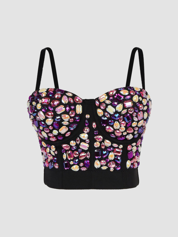 Luqiu Country Hot Girl Style Diamond Grudnjak Ženska gornja odjeća Kamisole Oblikujući Grudnjak za Riblju Kožu Zabava Lijepa Leđa DB082